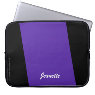 Lila Laptop-Computer Hülse und schwärzen einen Laptopschutzhülle