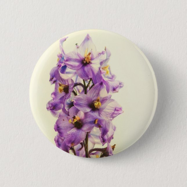 Lila Larkspur Delphinium Button (Vorderseite)