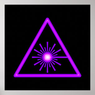Lila Lasersymbol Poster