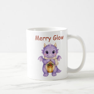Lila Laternen-Drache Merry Glow Weihnachtskaffeeta Kaffeetasse
