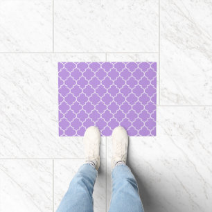 Lila Latticwork, Quatrefolie, marokkanischer Trell Fußmatte