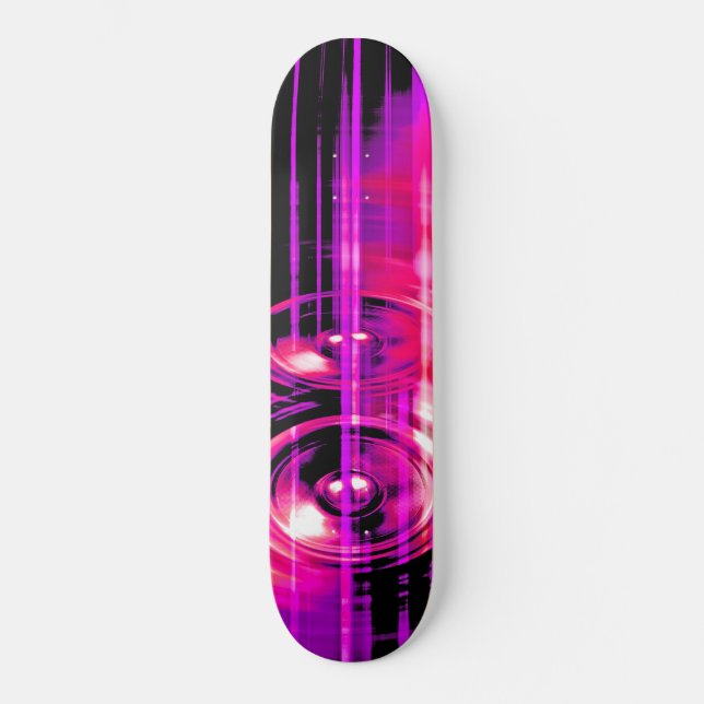 Lila Lautsprecher Skateboard (Vorderseite)
