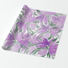 Lila Lavander Watercolor Elegante Geschenkpapier