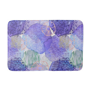 Lila Lavendel abstrakte Kunst Bath Mat Badematte