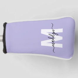 Lila Lavendel Anfangsbuchstabe Monogramm Golf Headcover