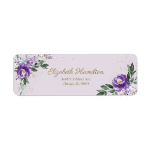 Lila Lavendel-Aquarell-Blumenstrauß Elegant