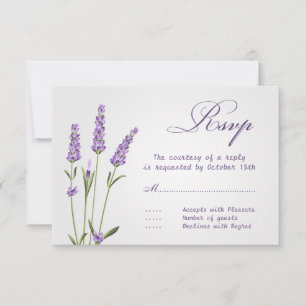 Lila Lavendel-Blume RSVP Karte