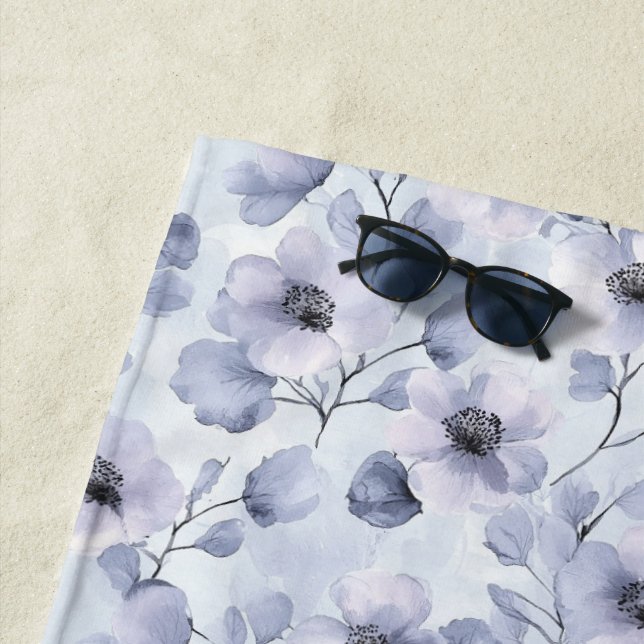 Lila Lavendel-Blume Strandtuch (Beispiel)