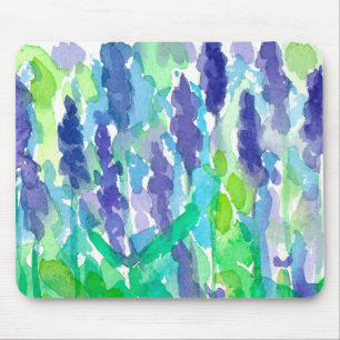 Lila Lavendel-Blume Wasserfarbe Mousepad