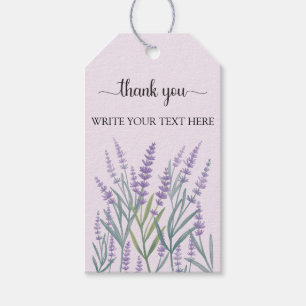 Lila Lavendel-Blumen-Aquarell-Blumen Geschenkanhänger