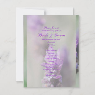 Lila Lavendel-Blüten-Hochzeit   Personalisieren Einladung