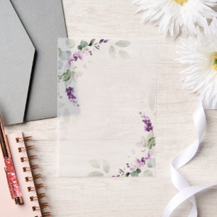 Lila Lavendel Blütenpflanze Vellum Overlay