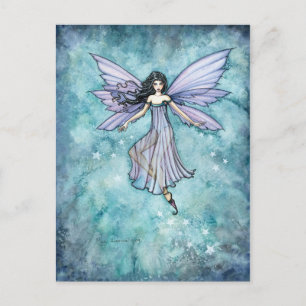 Lila Lavendel-Fee-Kunst von Molly Harrison Postkarte
