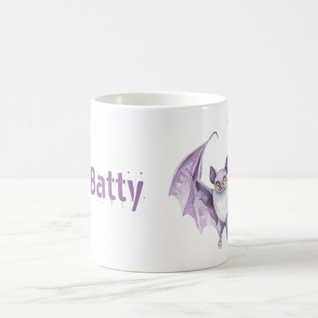 Lila Lavendel-Fledermaus Kaffeetasse (Mittel)