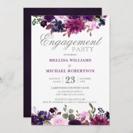 Lila Lavendel floral Boho Engagement Partei Einladung
