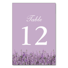 Lila Lavendel Floral Wedding Tischnummern