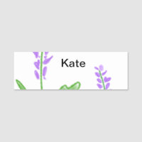 Lila Lavendel florale Aquarellfarbe Name cu