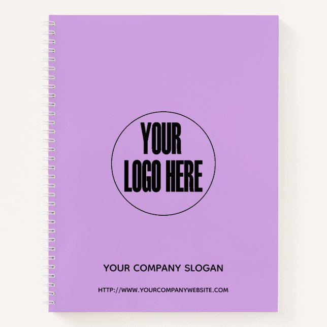 Lila Lavendel für kundenspezifische Firmenlogo Notizbuch (Vorderseite)
