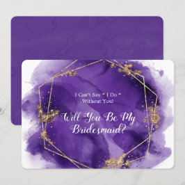 Lila Lavendel Gold werden Sie meine Bridesmaid sei Einladung