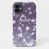 Lila Lavendel Gradient Paint Splash Personalisiert