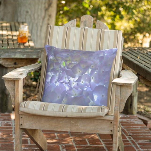 Lila Lavendel Hydrangeas violette Blumen Kissen (Stuhl )