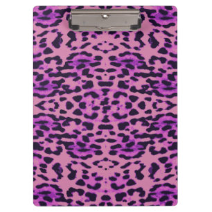 Lila Lavendel Leopard Print Klemmbrett