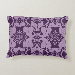 Lila Lavendel Moderne Elegantes Verziertes Leaf-Mu Dekokissen