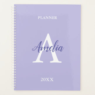 Lila Lavendel-Personalisiert-Monogram-Planer Planer