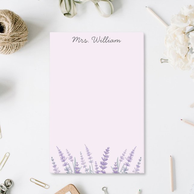 Lila Lavendel Post-it Klebezettel (In situ On desk)