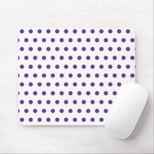 Lila-lavendel Punkte-Muster Weiß Mousepad