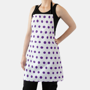 Lila-lavendel Punkte-Muster Weiß Schürze
