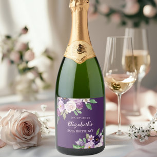 Lila Lavendel-Rosa-Flora Geburtstag