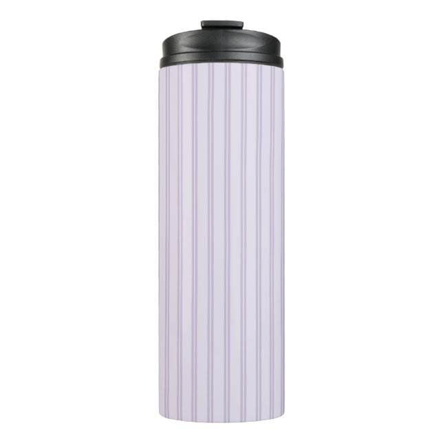 Lila Lavendel Streifen Thermosbecher (Vorderseite)