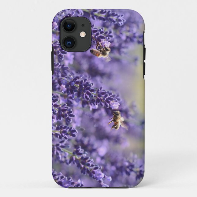 Lila Lavendel und Bienen iPhone Fall Case-Mate iPhone Hülle (Rückseite)