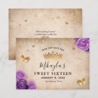 Lila Lavendel und Gold Rose Elegante