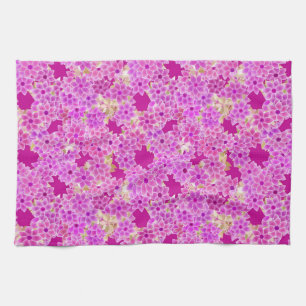 Lila-, Lavendel- und Pflaumenblüten, Pflaumenhinte Handtuch