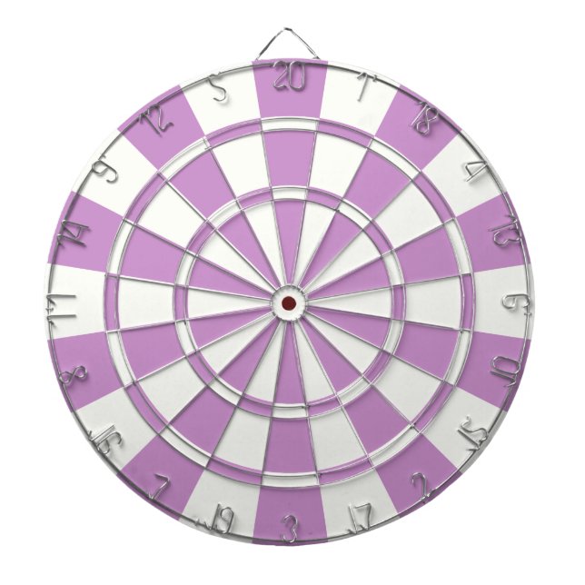 Lila Lavendel und Weiß Dartscheibe (vorne)