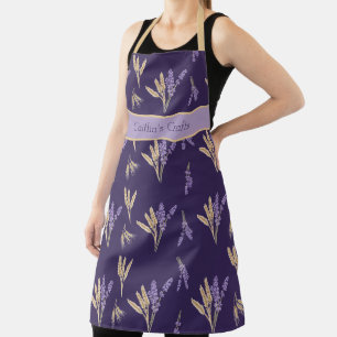 Lila Lavendel und Weizen Schürze