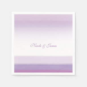 Lila Lavendel-Wasserfarbe Elegante Hochzeitsservie Serviette