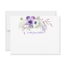 Lila Lavendel Weiße Aquarellfarben Blume Grüne