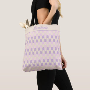 Lila Lavendel Wellenförmig Retro Groovy Personalis