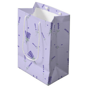 Lila Lavendel Wildblumen Floral Botanisch Mittlere Geschenktüte