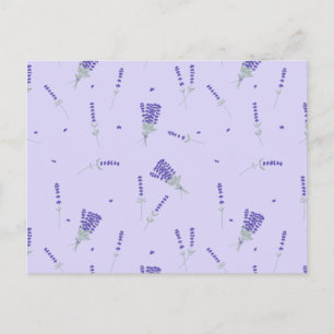 Lila Lavendel Wildblumen Floral Botanisch Postkarte