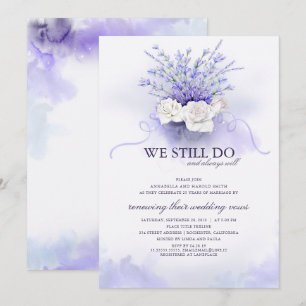 Lila Lavendel "Wir tun es immer noch" Hochzeitstag Einladung