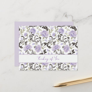 Lila Lavendelblumen denken an dich Postkarte