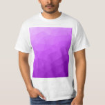 Lila Lavendelgefälle geometrisches Messmuster T-Shirt<br><div class="desc">Dreieck geometrisches Mesh mit leichter bis dunkelrosa lila Lavendelombre Farbverlauf.</div>