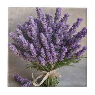 Lila Lavender Blume Bouquet Fliese