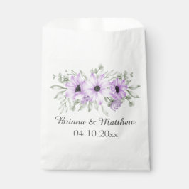 Lila Lavender Blume Script Hochzeit Geschenktütchen