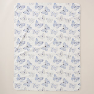 Lila Lavender Butterfells Floral Sherpadecke