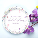 Lila Lavender Butterflies Brautparty Pappteller<br><div class="desc">Lila Lavendel Schmetterlinge Brautparty Papier Teller. Matching-Elemente verfügbar.</div>